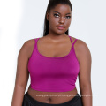 Sutiã esportivo plus size running cami tank top yoga cruz traseiro 2xl rosa sutiã esportivo para mulheres de tamanho grande